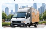 Delivery vehicle on distributor delivery round