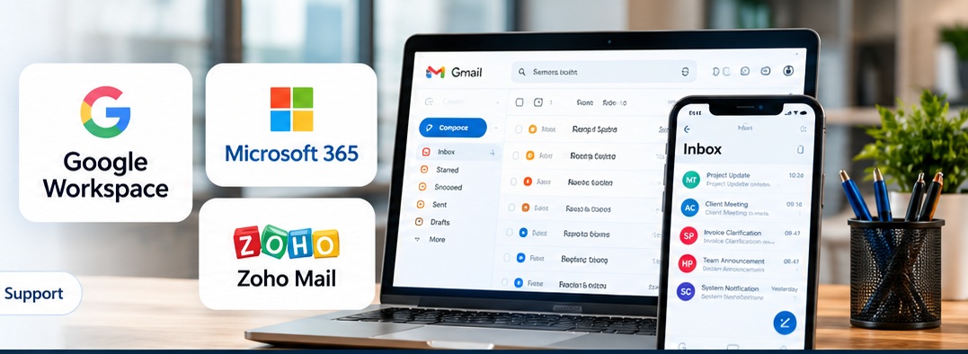 Business email platforms and communication