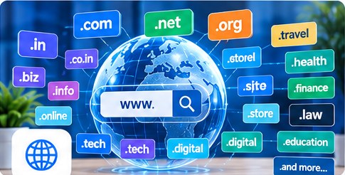 Domain registration renewal and transfer across global and industry domain extensions